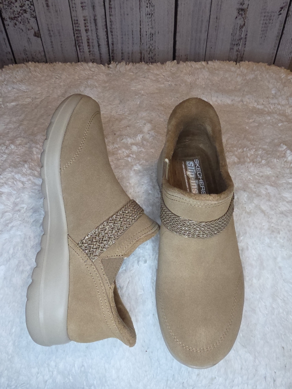 Sketchers On The Go Joy-Brandie Hands Free Slip-ins Womens Size 8 Suede Shoes